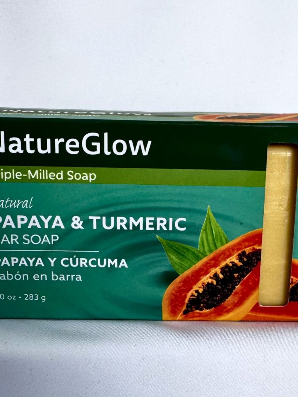 Nourishing NatureGlow Triple-Milled PAPAYA & TURMERIC Bar SOAP - 10 oz